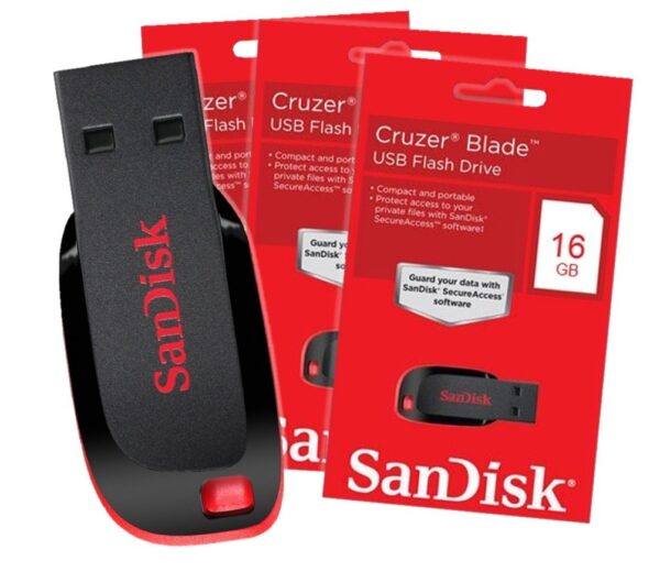 SanDisk 16GB Flash Drive Cruzer Blade USB 2.0
