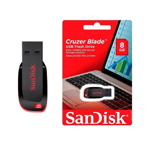SanDisk 8GB Flash Drive Cruzer Blade USB 2.0