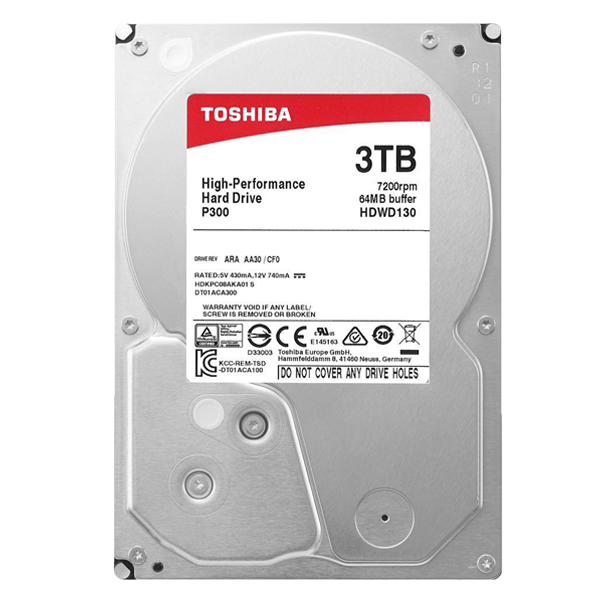 Toshiba 3TB Desktop Hard disk P300-7200RPM SATA-3.5"