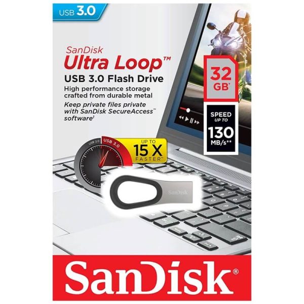 SanDisk 32GB Flash Drive Ultra Loop USB 3.0