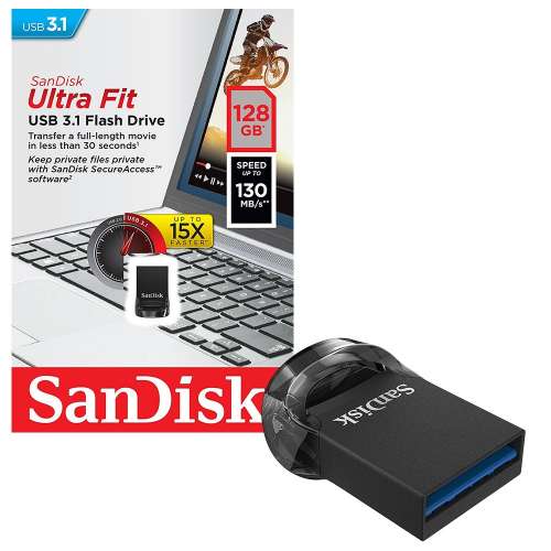 Sandisk 128GB Flash Drive Ultra Fit USB 3.1