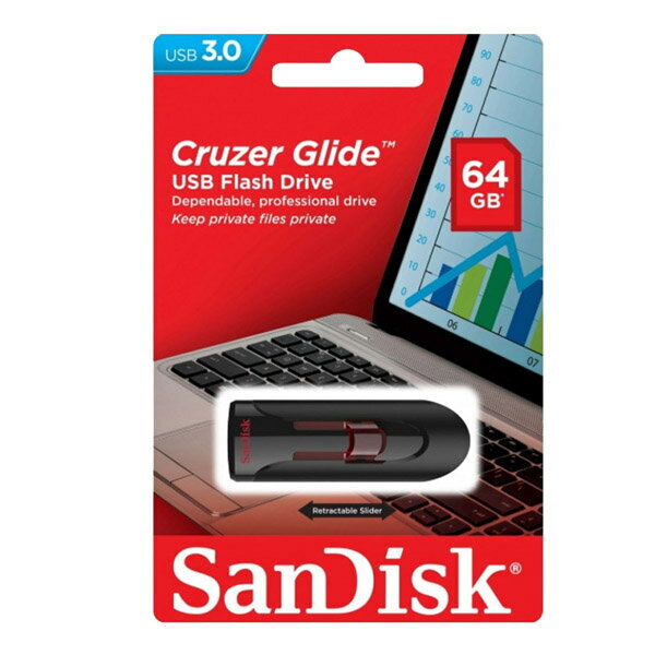 SanDisk 64GB Flash Drive Cruzer Glide USB 3.0