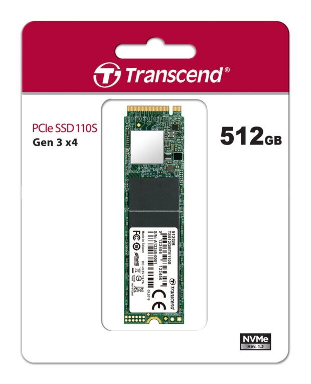 Evne Bemyndigelse råb op Transcend 512GB Internal SSD Drive 110S M.2 PCIe NVMe 2280