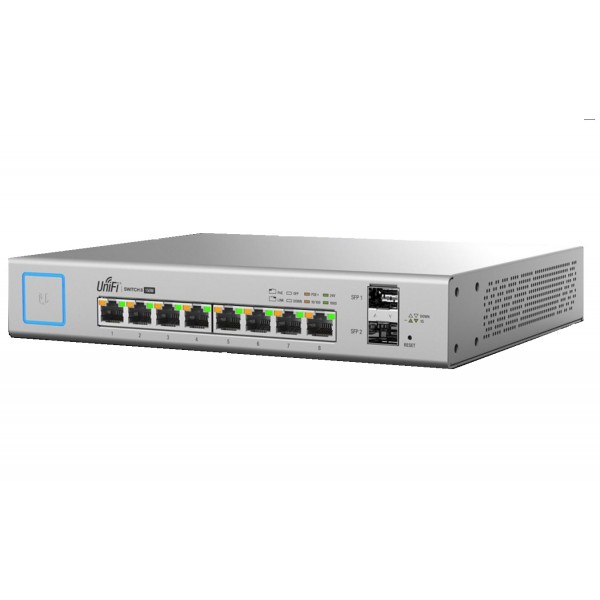 UniFi 8-Port Gigabit Ethernet Managed PoE Switch 150W + 2 SFP Ports
